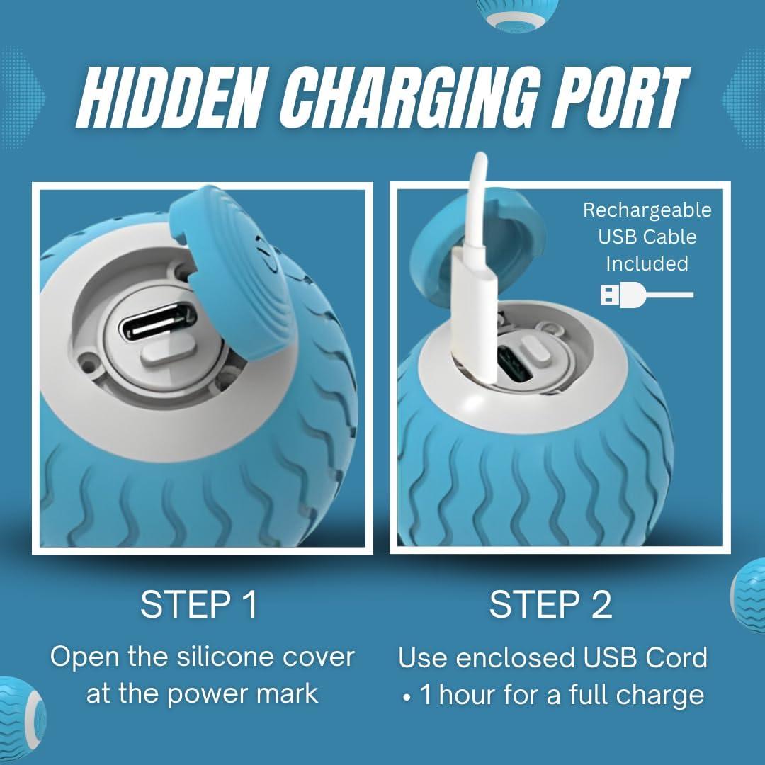 Bola Interactiva para Gatos Shenzhen Yige Azul LED Recargable