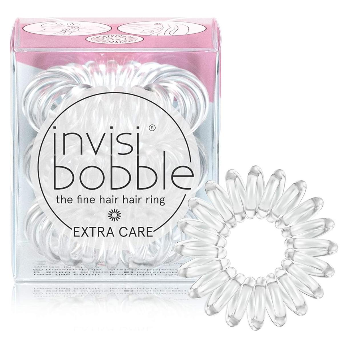 Gomas de Pelo Invisibobble Cuidado Extra Transparente - 3 Unidades