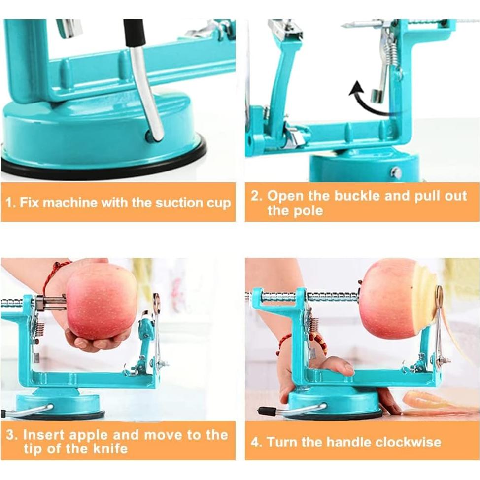 Pelador de Manzanas 3 en 1 TATIDA con Cuchillas de Acero Inoxidable