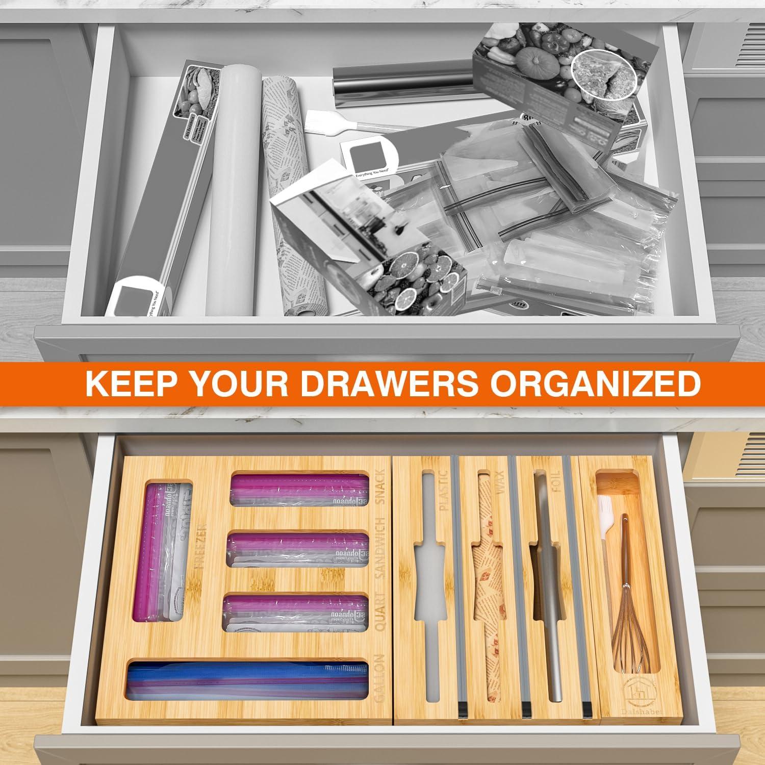 Organizador de Cocina 9 en 1 DALSHABET de Bambú Beige