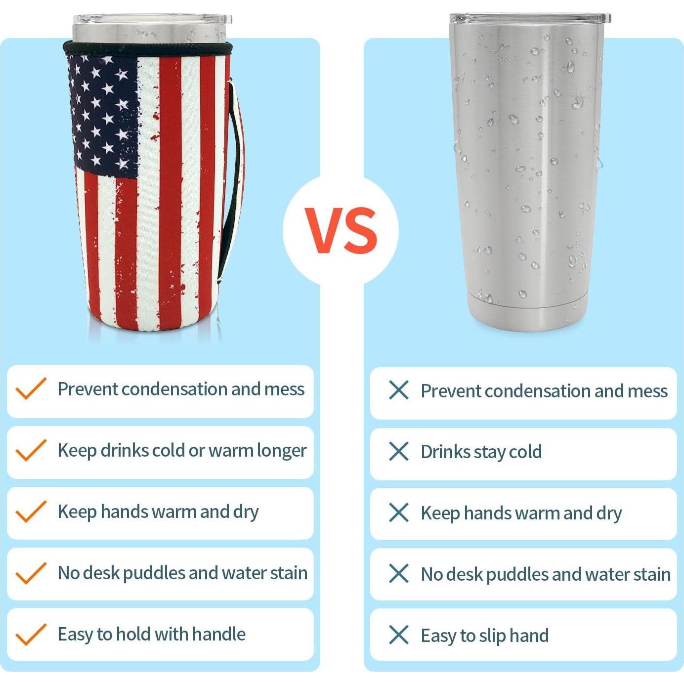 Manga de neopreno aislante AJLTPA para taza 20oz Floral