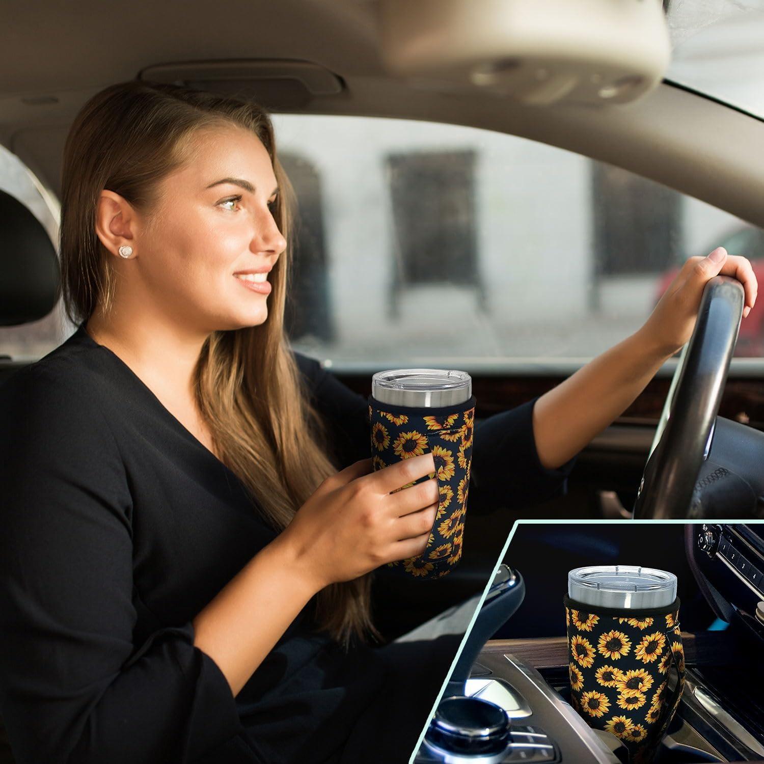 Manga de neopreno aislante AJLTPA para taza 20oz Floral