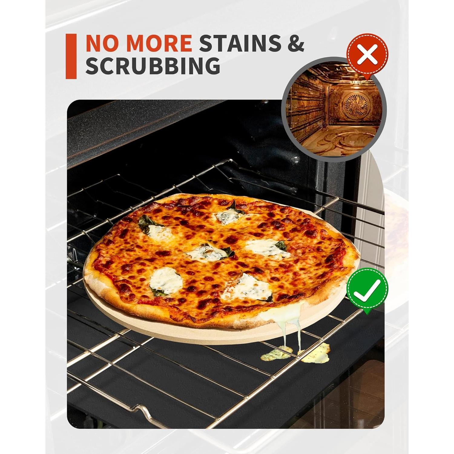 Forros para Horno Buself - Paquete de 3, 43.2x63.5 cm, Negro