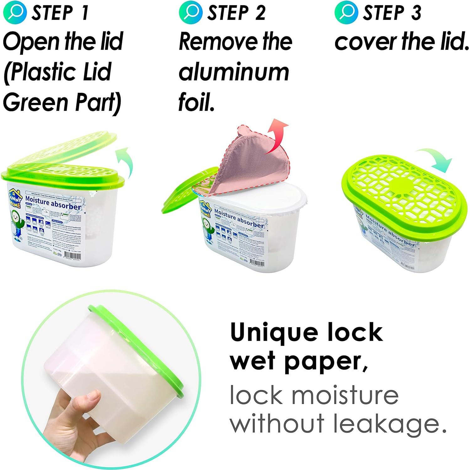 Absorbentes de Humedad Sunny Home SHMA, Paquete de 3, 525ml