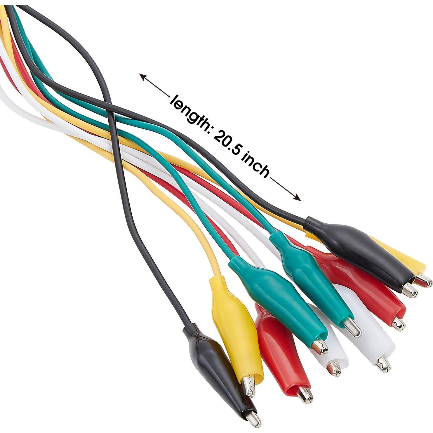Juego de Cables de Prueba WGGE WG-026 10 Piezas 5 Colores 52 cm
