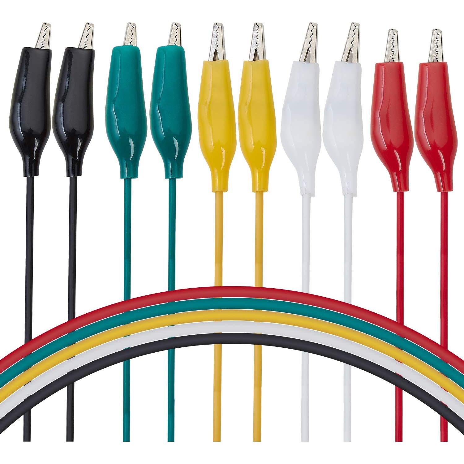 Juego de Cables de Prueba WGGE WG-026 10 Piezas 5 Colores 52 cm