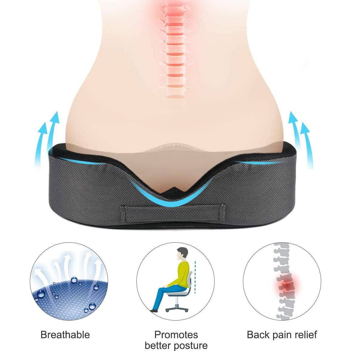 Almohadilla para Asiento LOUTYTUO 45x39cm Espuma de Memoria