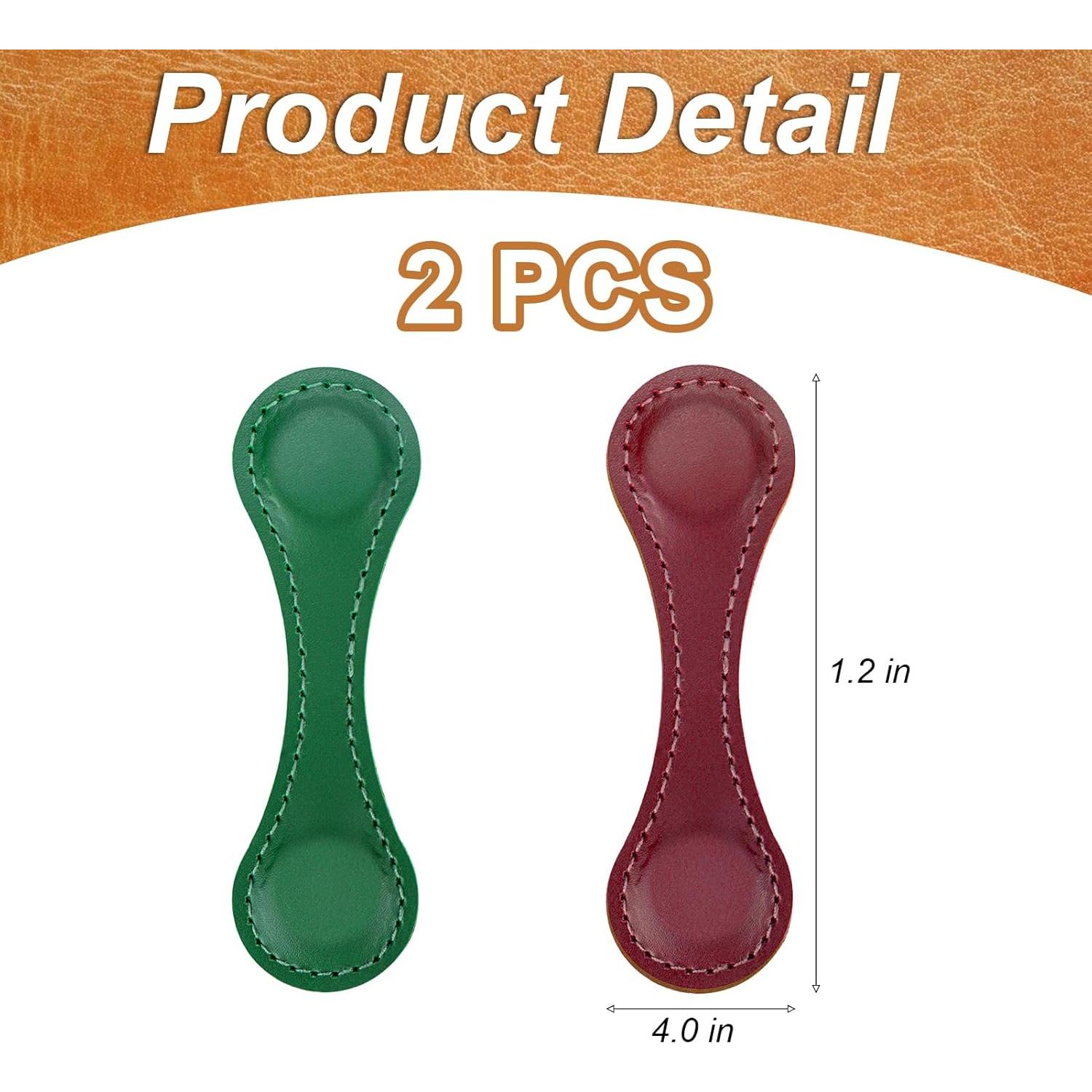 2 Marcadores Magnéticos de Cuero Mity Rain Doble Cara Vintage