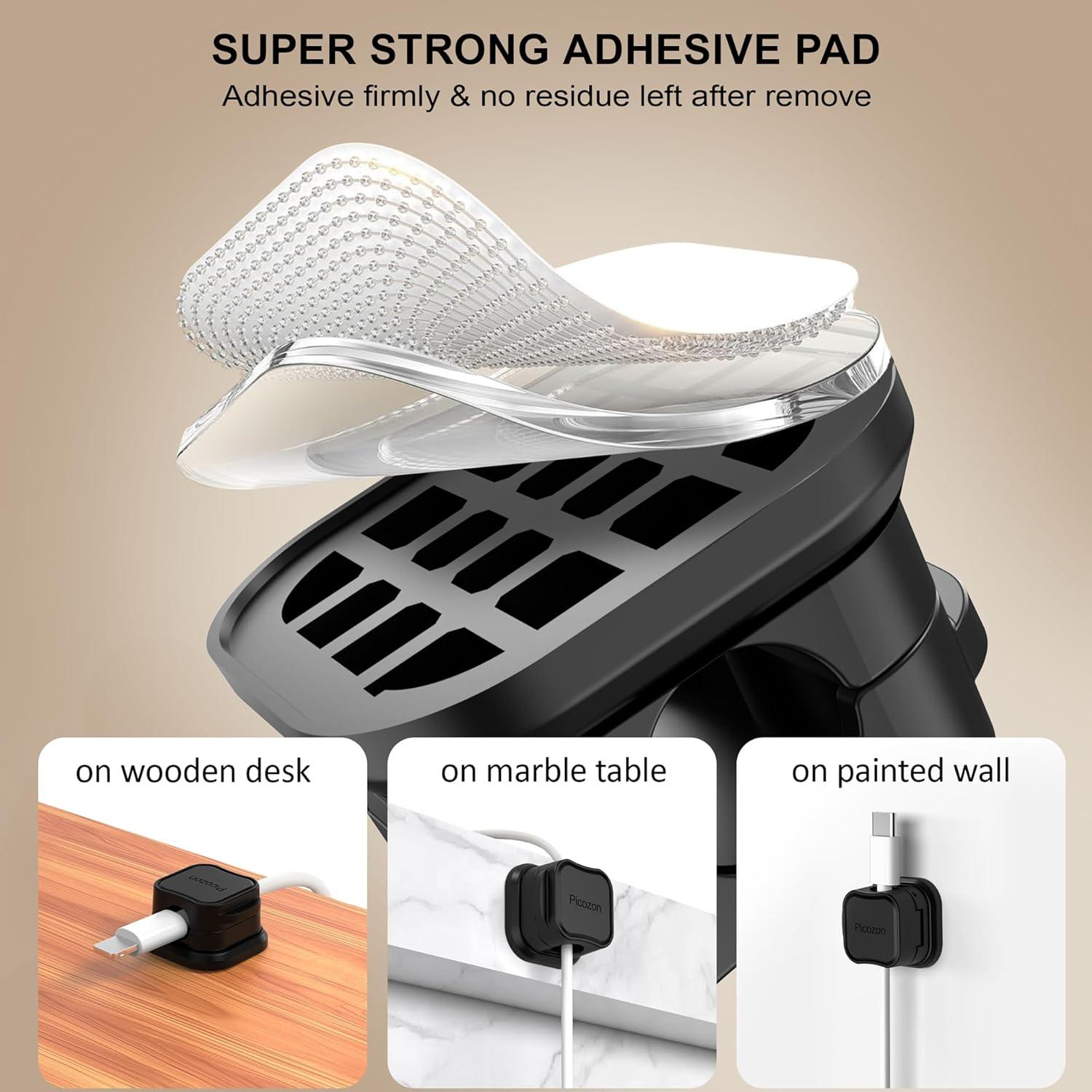 Organizador Magnético de Cables Picozon - Paquete de 6