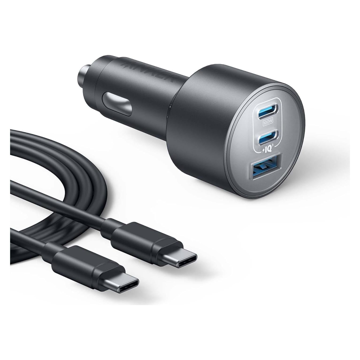 Cargador de coche Anker 167.5W 3 Puertos USB-C Rápido