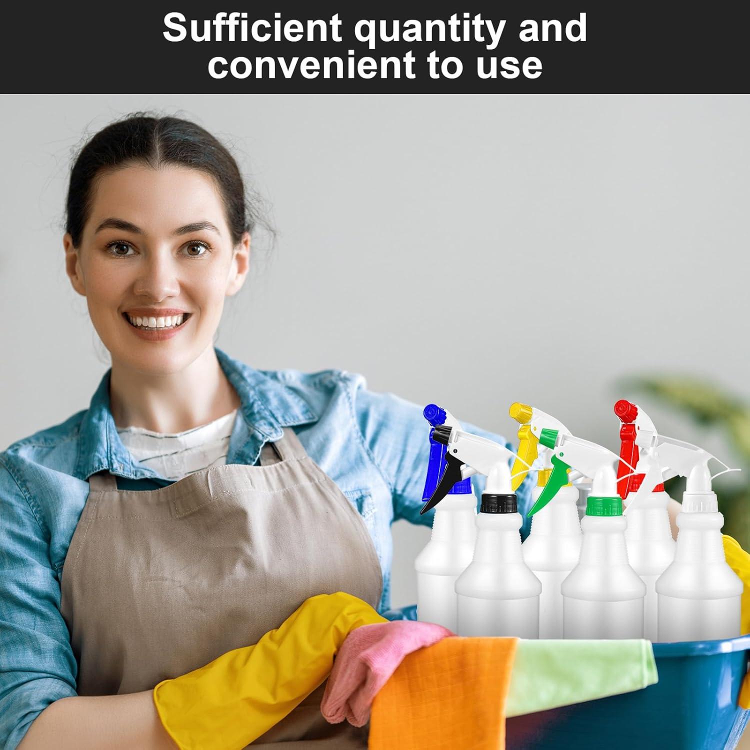 Gerrii 12 Botellas Spray Plástico 750 ml Multicolor para Limpieza