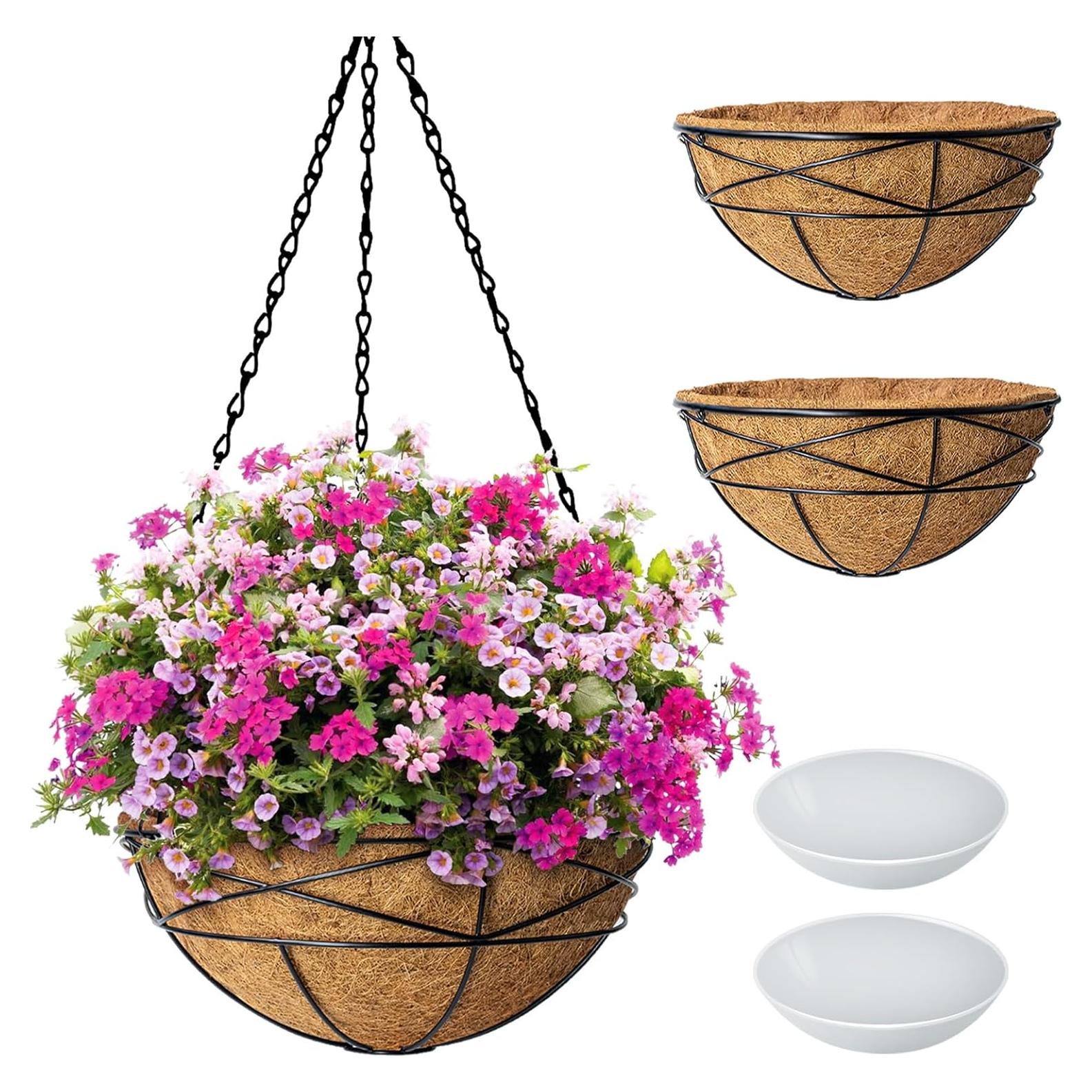 Macetas colgantes Karlliu 10" para plantas - Paquete de 2