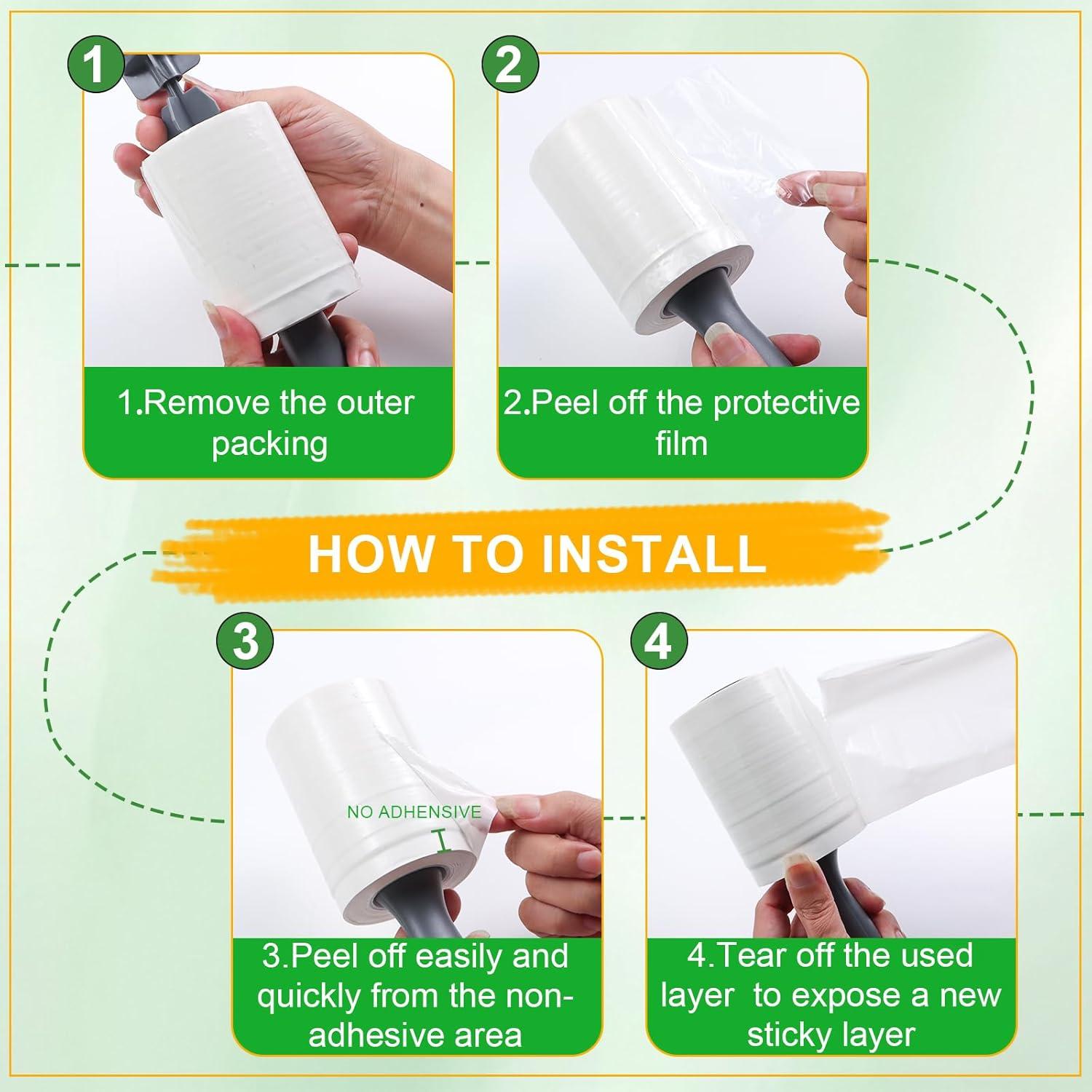 Rodillo para Pelusa APORNI 500 Hojas Ultra Pegajoso Azul