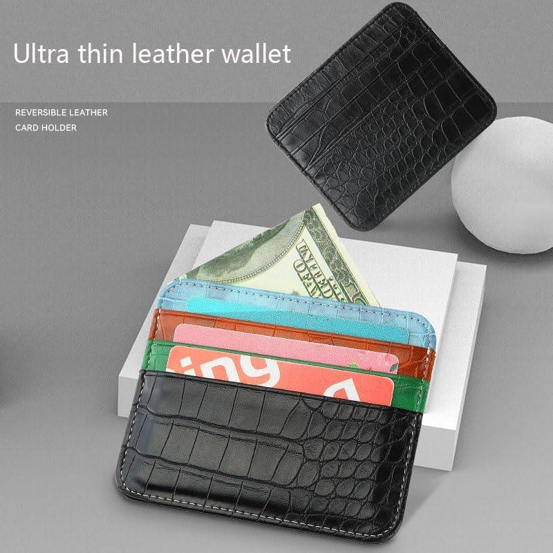 Cartera Ultra Fina PU xusheng Doble Lado 7 Ranuras Negro