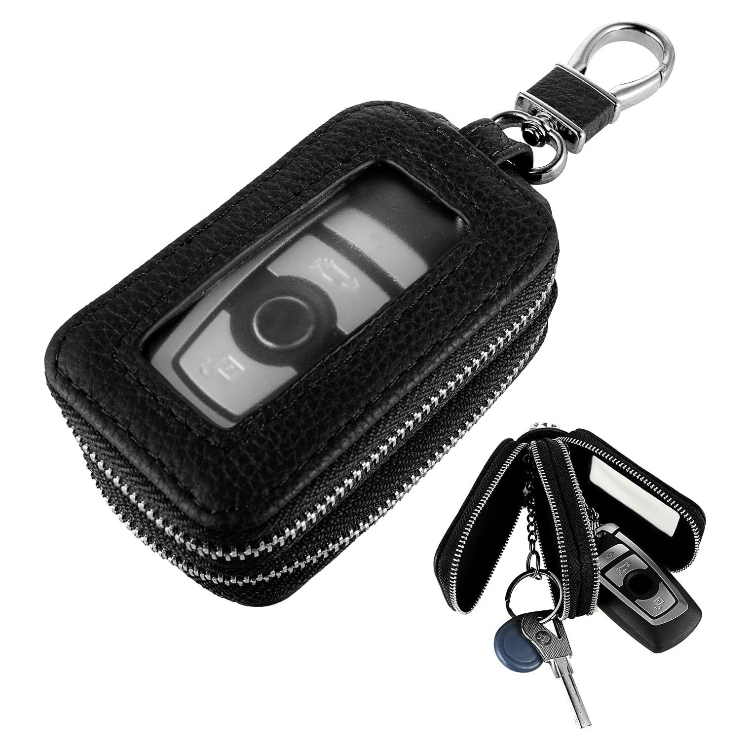 Funda de Llave de Coche de Cuero Genuino Andibro Doble Capa