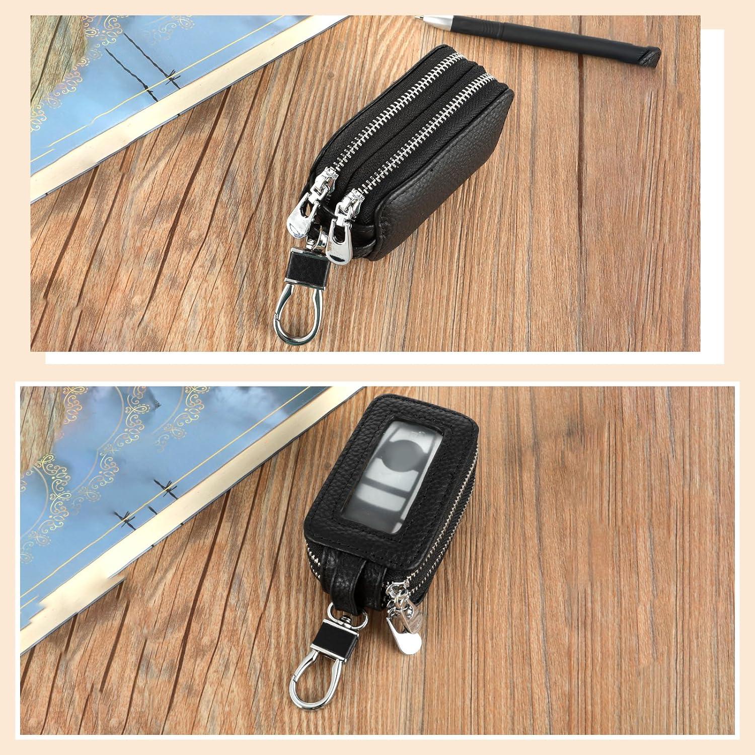 Funda de Llave de Coche de Cuero Genuino Andibro Doble Capa