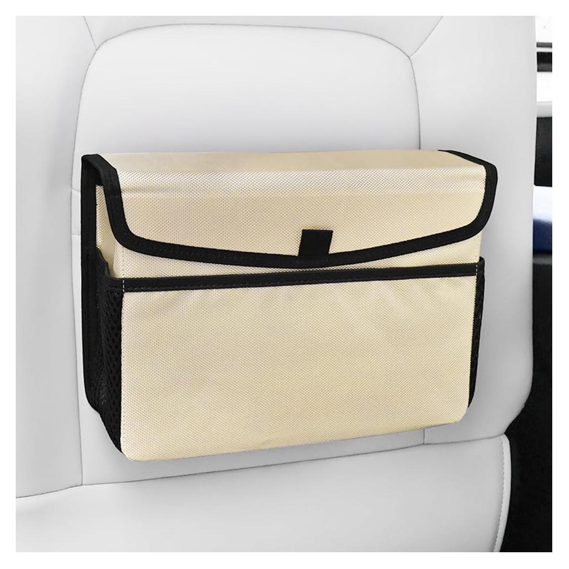 Basurero Plegable para Auto Osilly Amarillo Beige 30x21cm