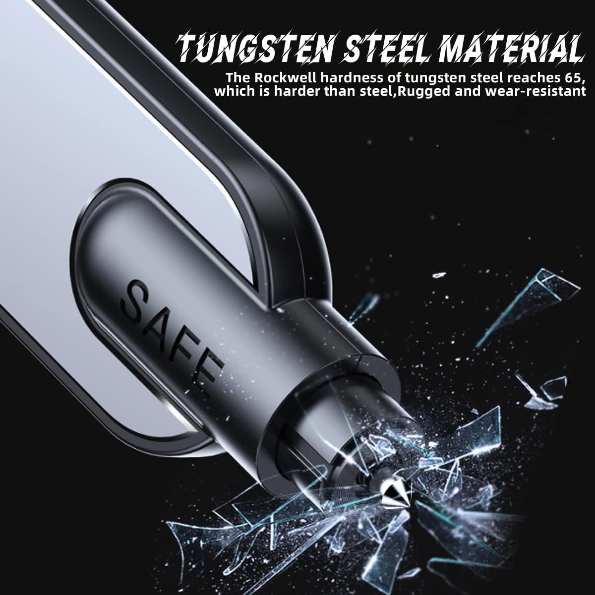 Martillo de Seguridad Moioee 2-en-1 Cortador Cinturón Negro