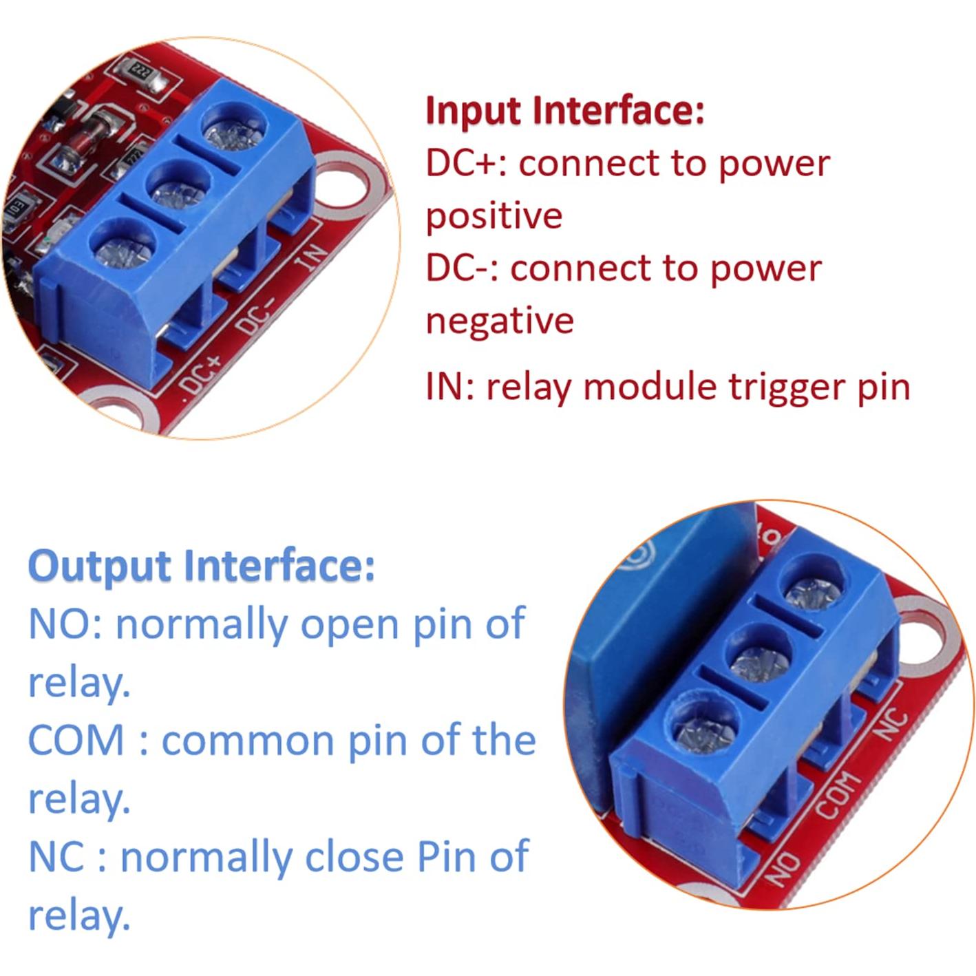Módulo de Relé de 1 Canal 5V HUAREW con Aislamiento Opto - Paquete de 10