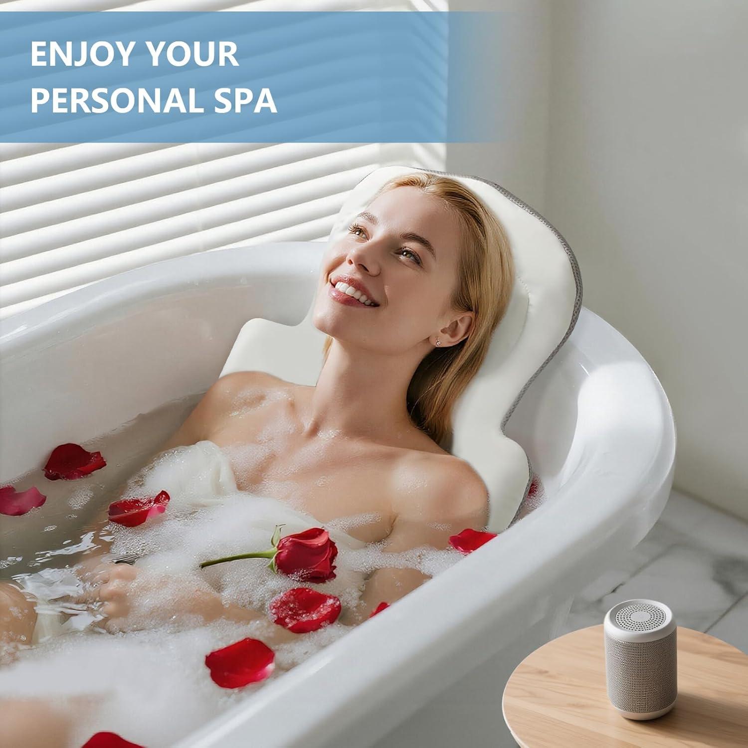 Almohada de Baño de Cuerpo Completo sxiiro 130x41 cm con Ventosas