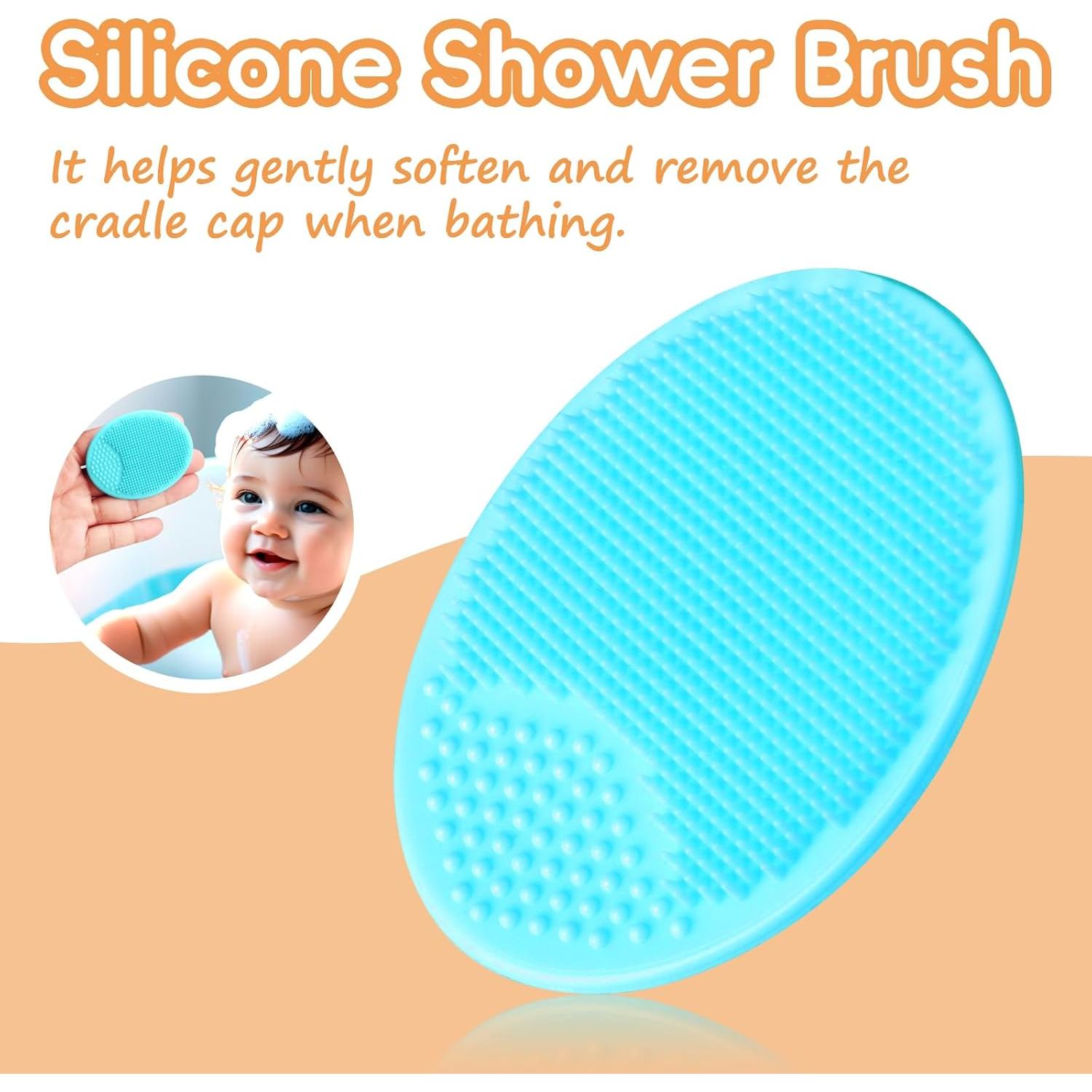 Conjunto de Cepillos para Bebé Madera y Silicona Verde