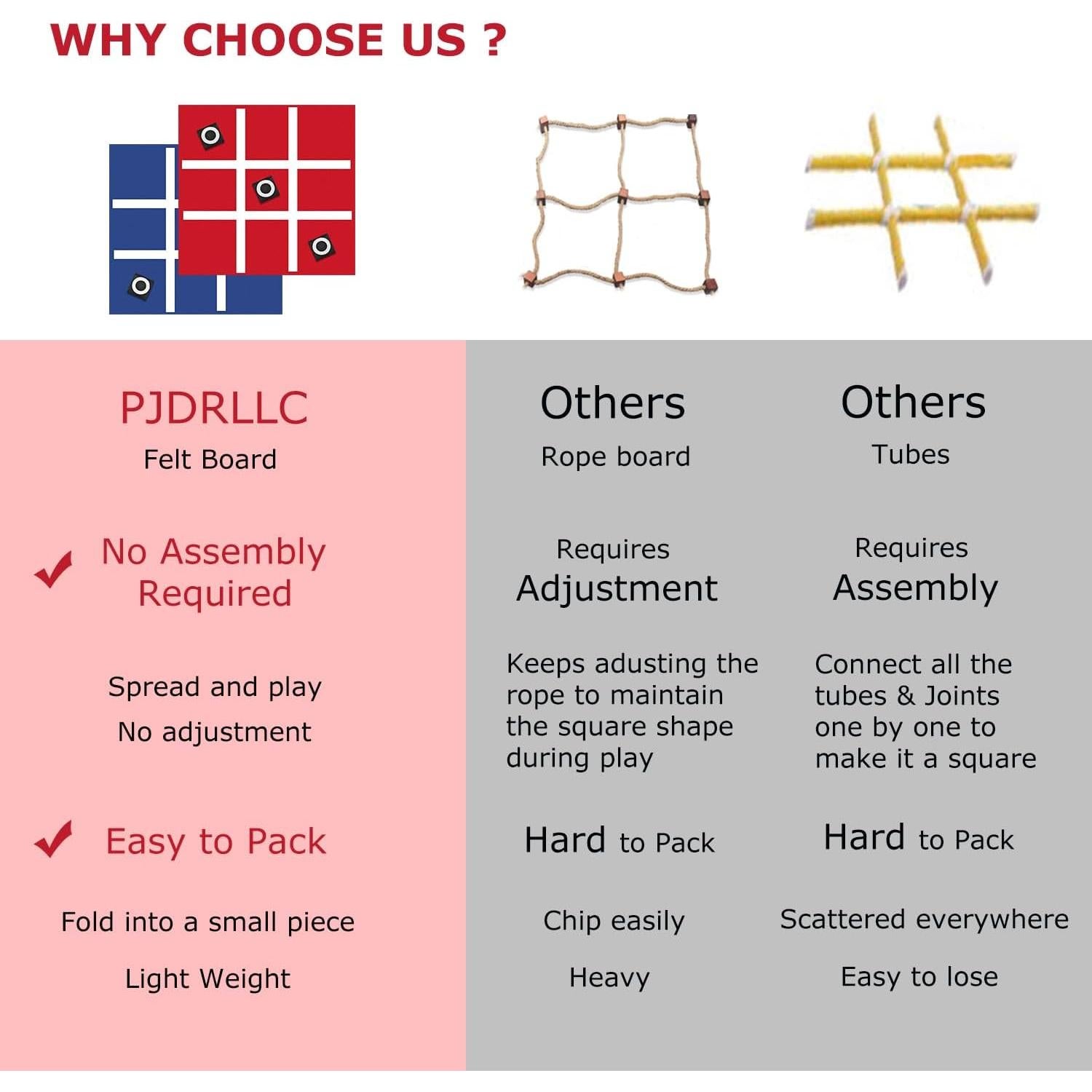 Juego Gigante Tic Tac Toe PJDRLLC 91 cm para Camping y Fiesta