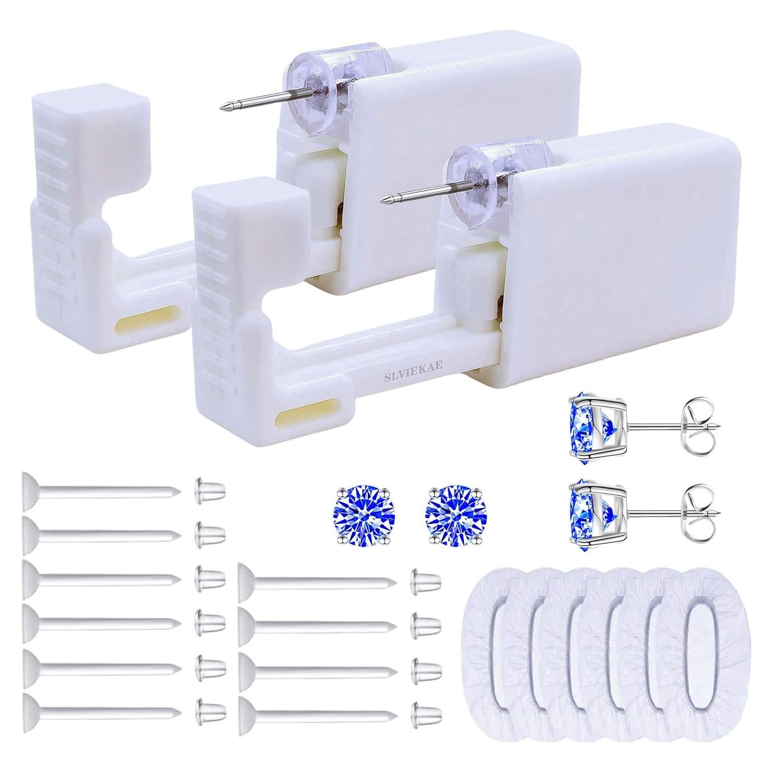 Kit de Perforación de Orejas SLVIEKAE 112 Piezas Azul