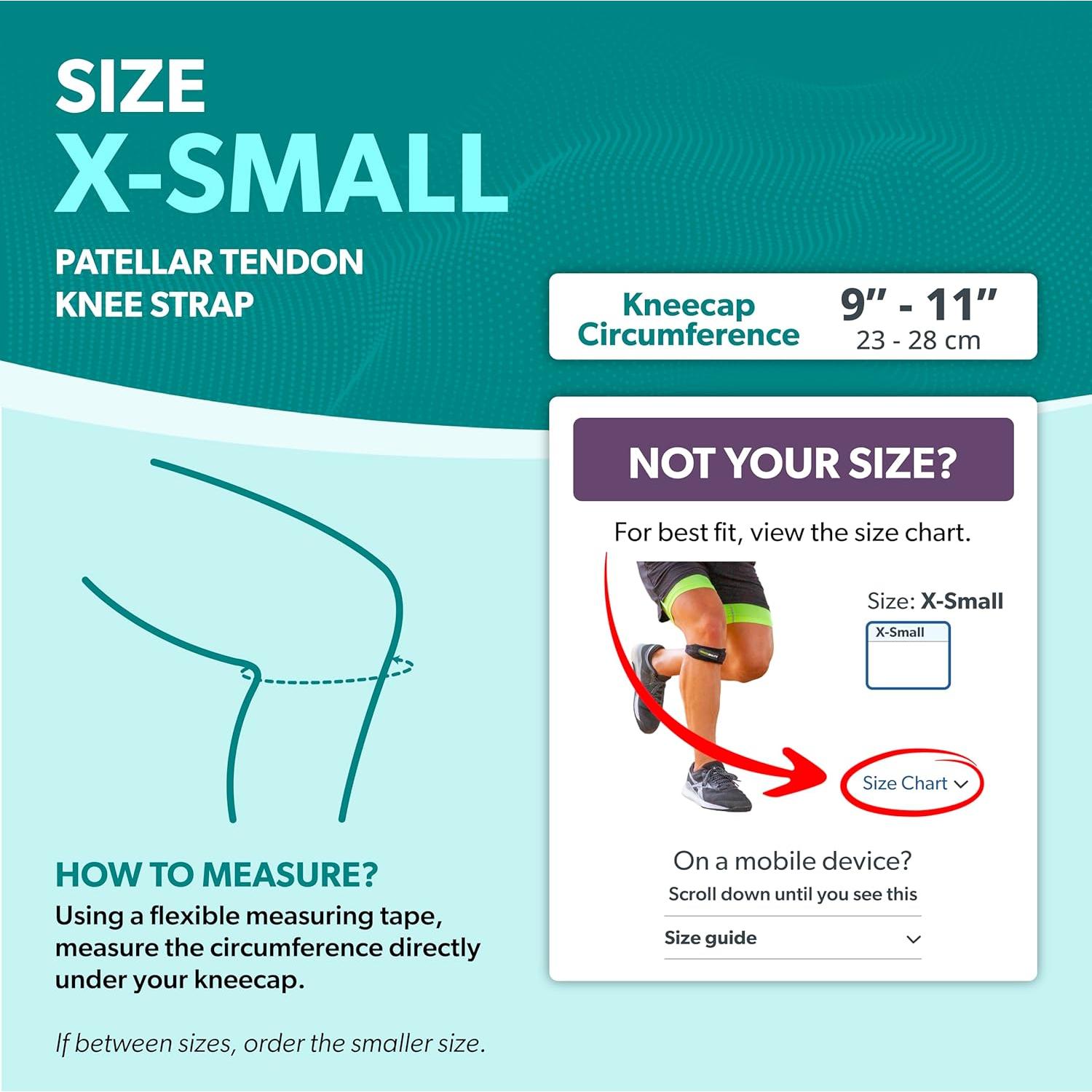 Faja de Soporte para Tendón Patelar BraceAbility - Estabilizadora Rodilla XS