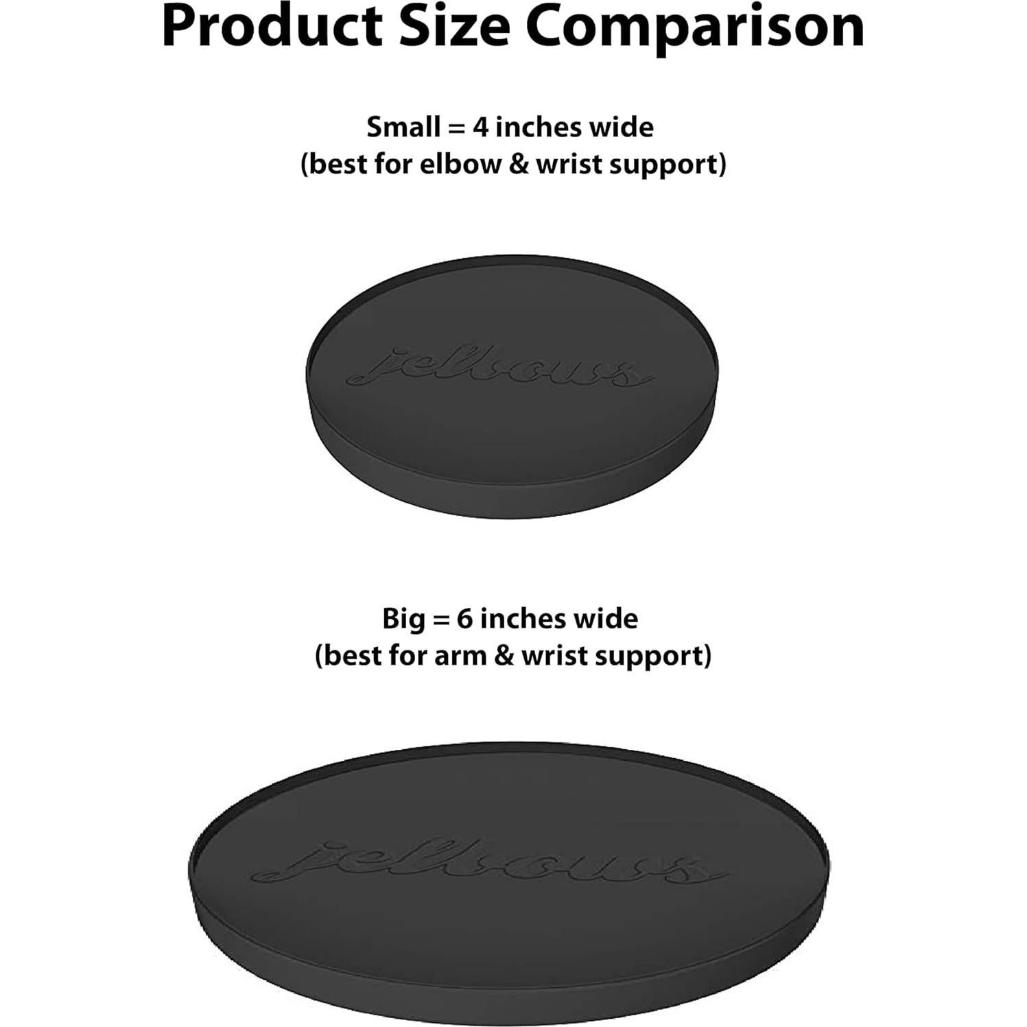 Reposamuñecas Ergonómico de Gel Jelbows Pequeño Negro - 2 Piezas