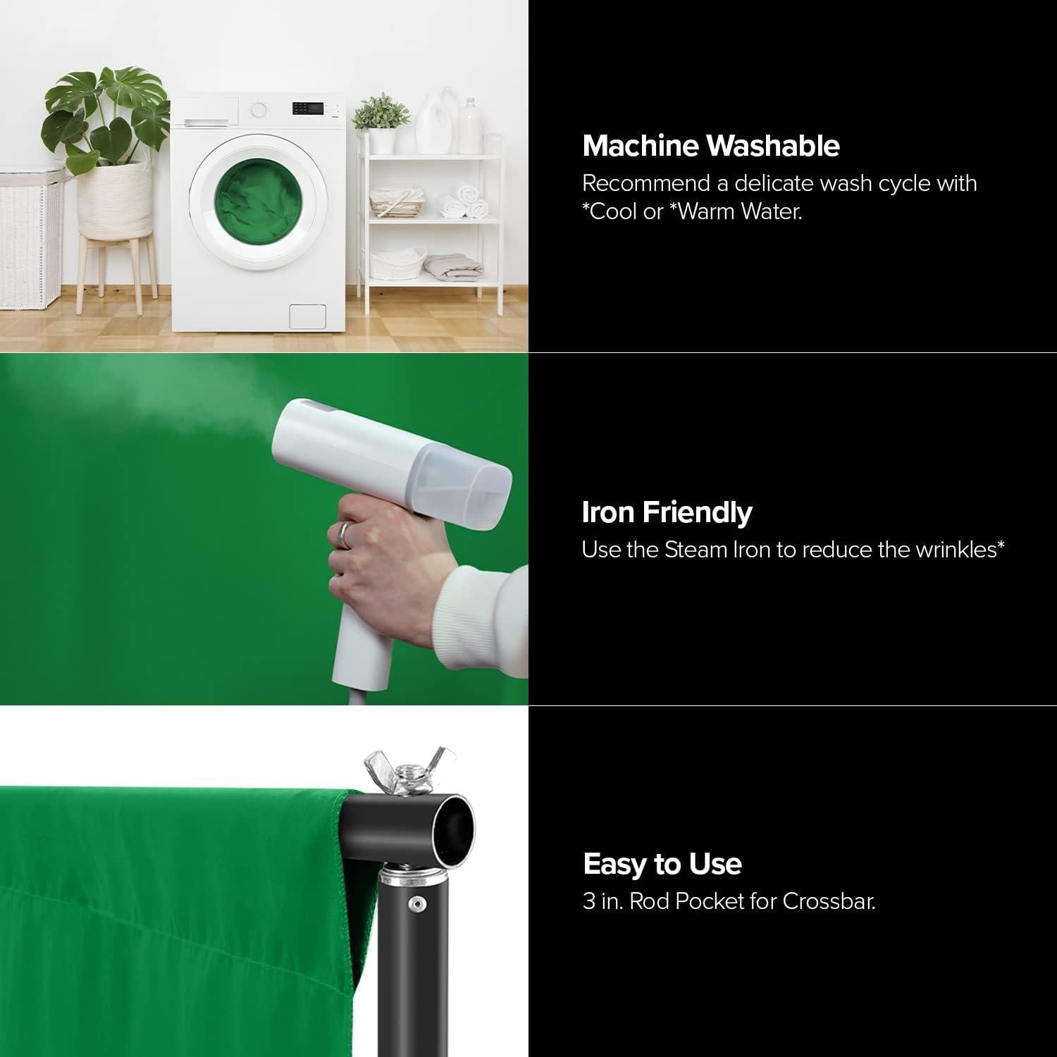 Pantalla de Fondo Verde Chroma Key LS Pro 3x3m Material A+