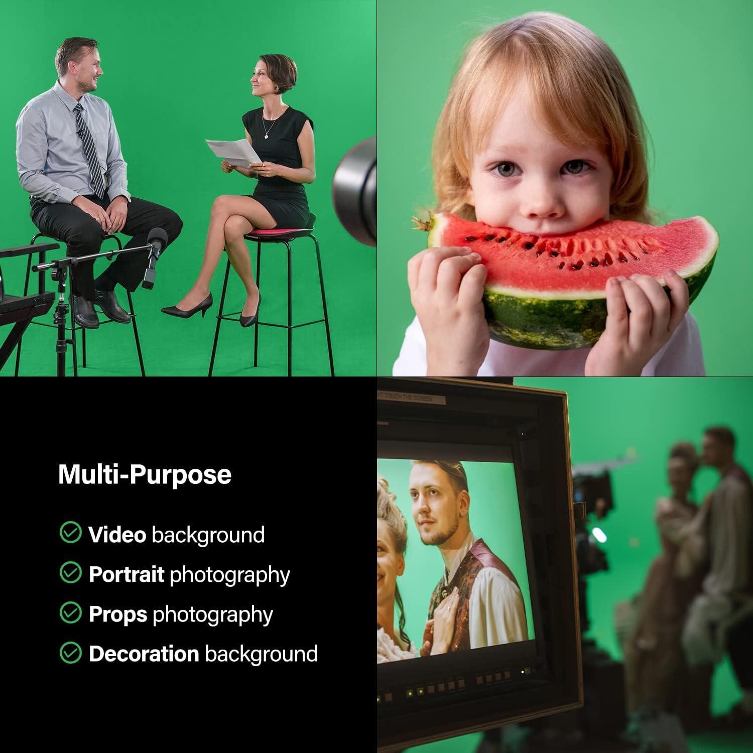 Pantalla de Fondo Verde Chroma Key LS Pro 3x3m Material A+