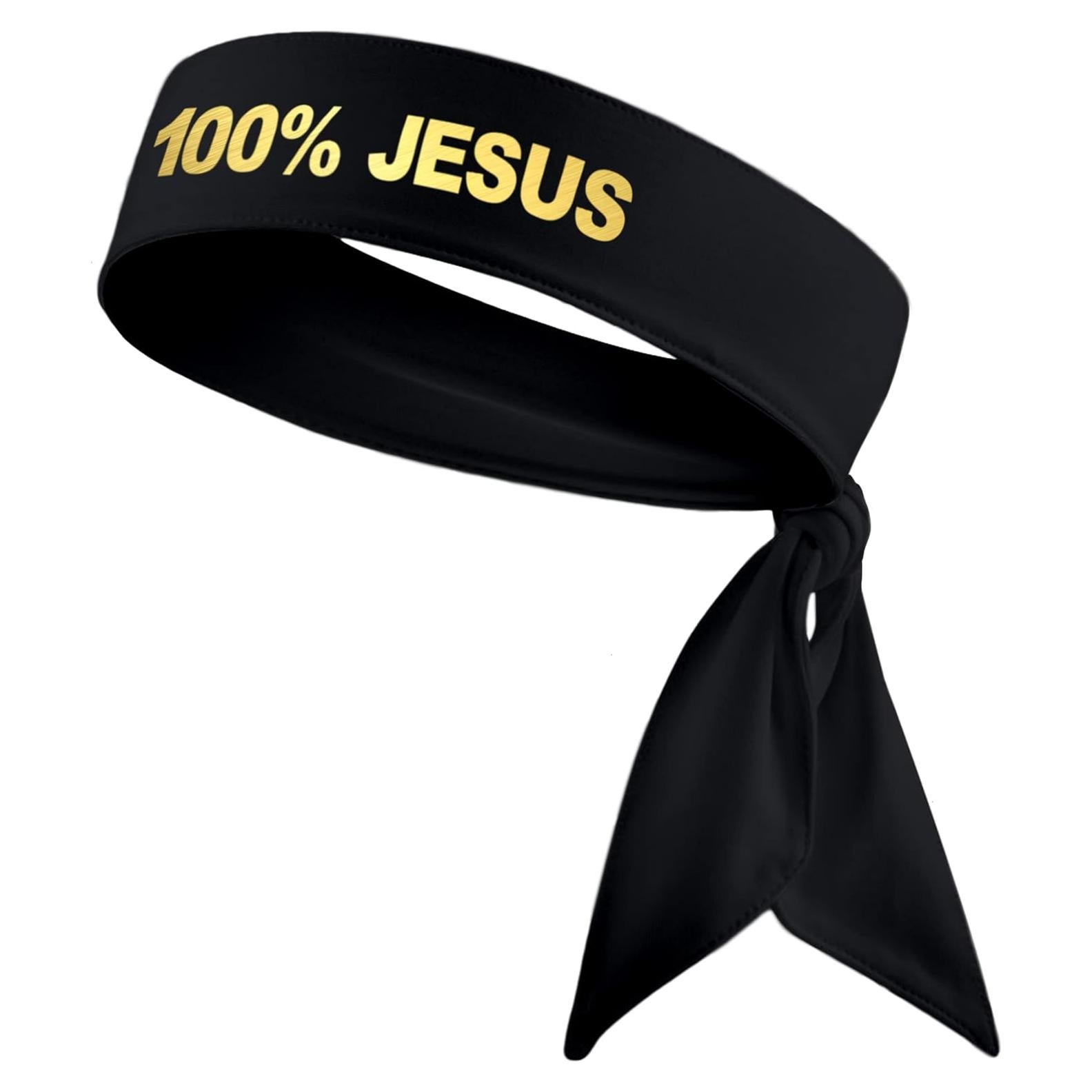 Banda para la cabeza deportiva 100% Jesús unisex absorbente