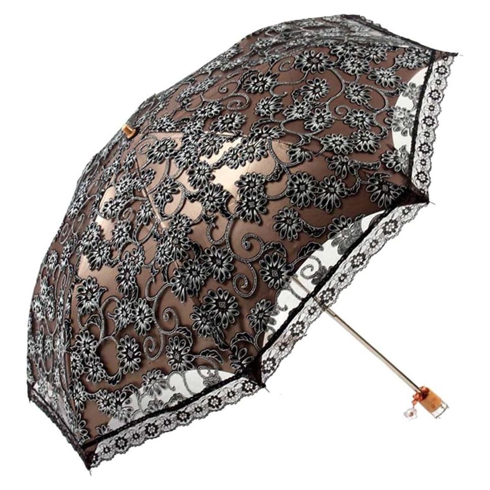 Paraguas Plegable Honeystore Anti-UV Doble Capa 81cm Negro