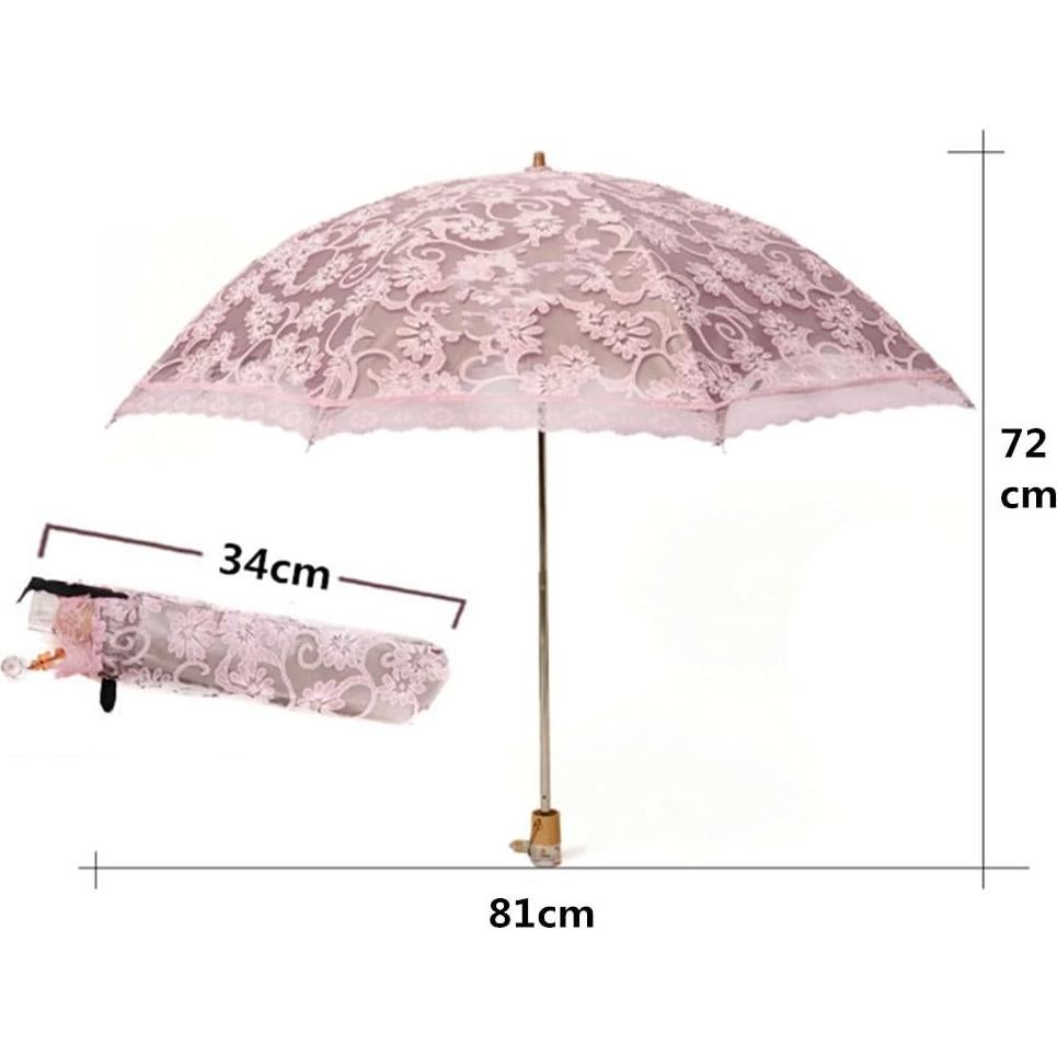 Paraguas Plegable Honeystore Anti-UV Doble Capa 81cm Negro