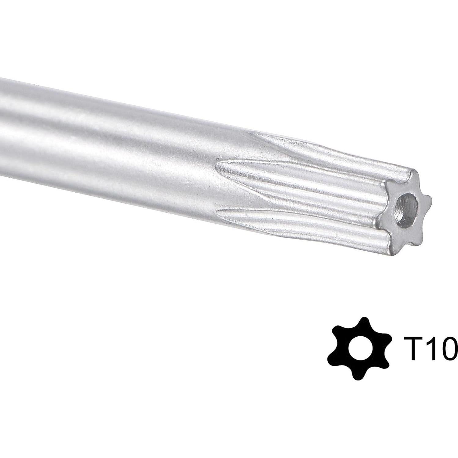 Llave de Bit Torx T10 uxcell 2 Pcs Acero CR-V 97 mm