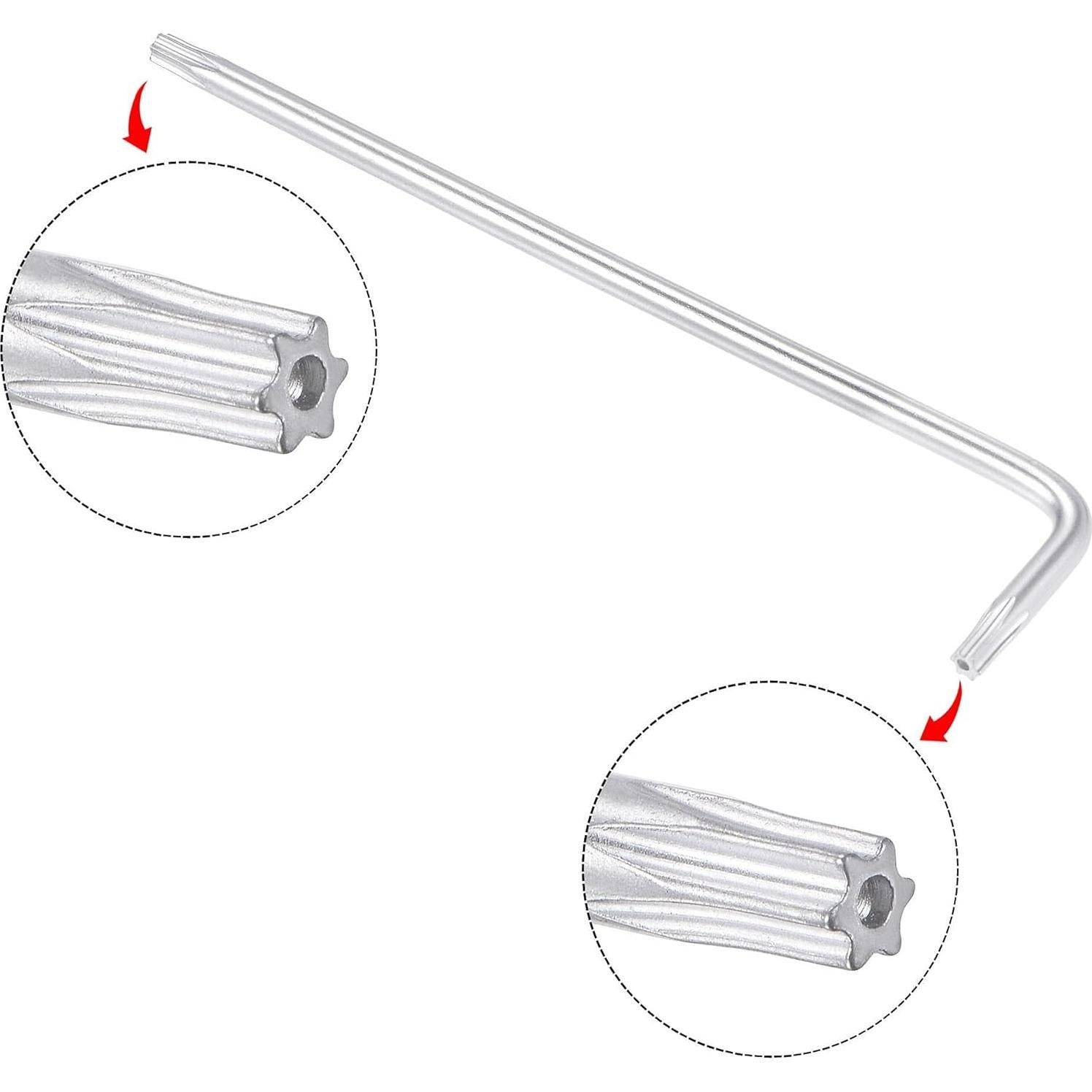 Llave de Bit Torx T10 uxcell 2 Pcs Acero CR-V 97 mm