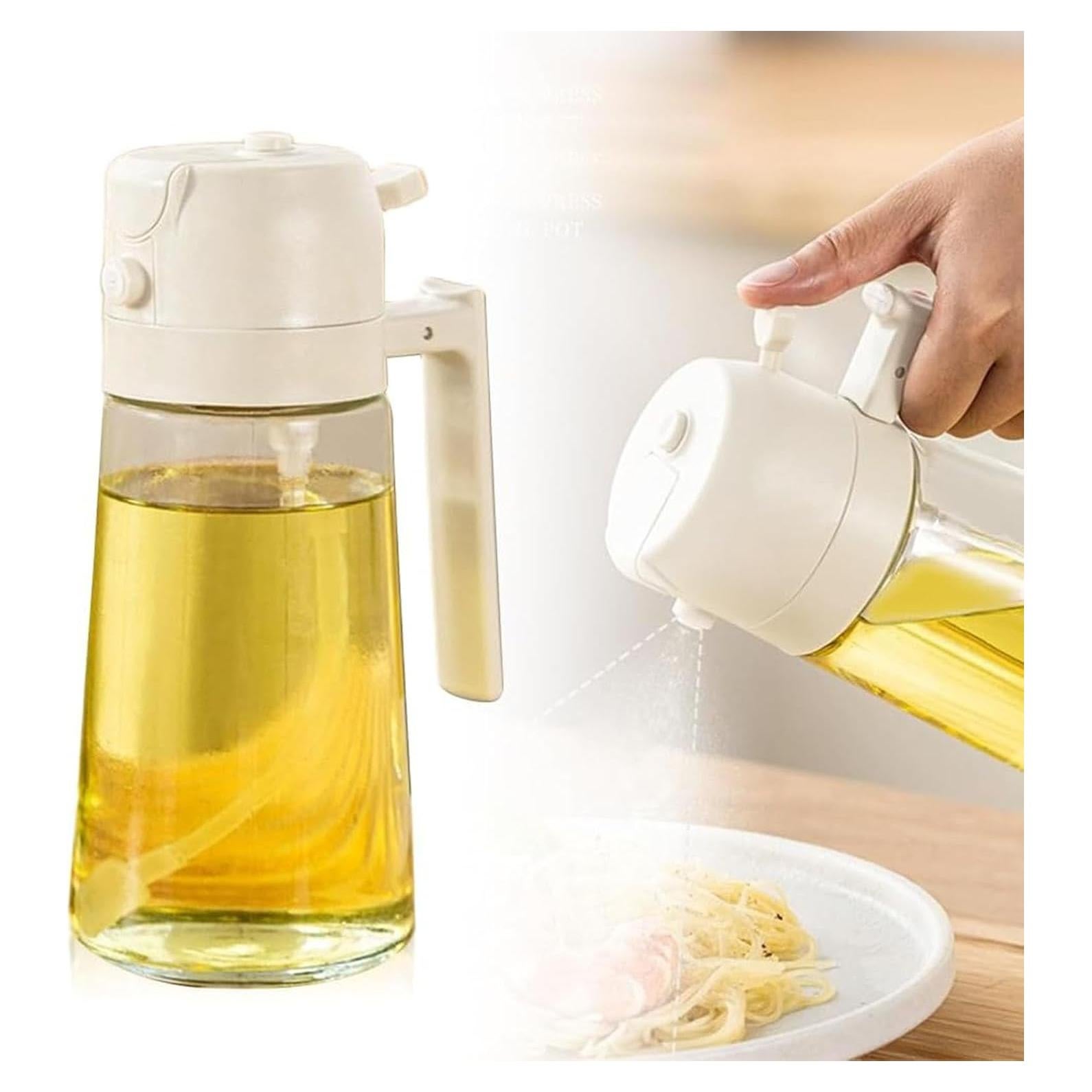 Rociador de Aceite 2 en 1 YeHeng 470ml Vidrio Blanco