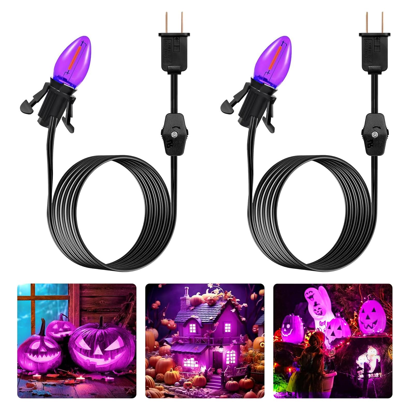 Cable de Accesorio con Bombilla LED C7 Brightown 1.83 m Morado