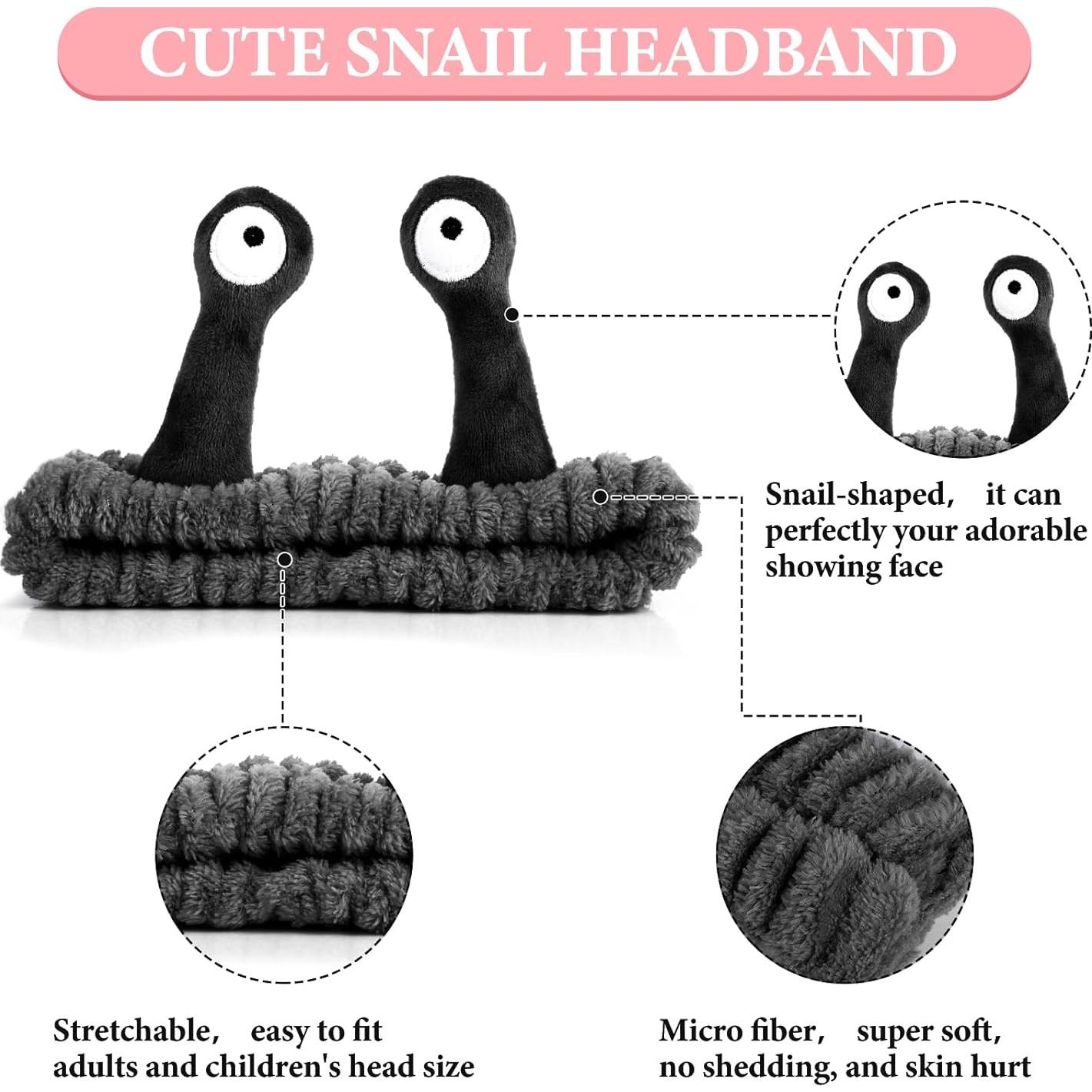 Diadema de Spa WLLHYF Negra Microfibra Suave para Maquillaje