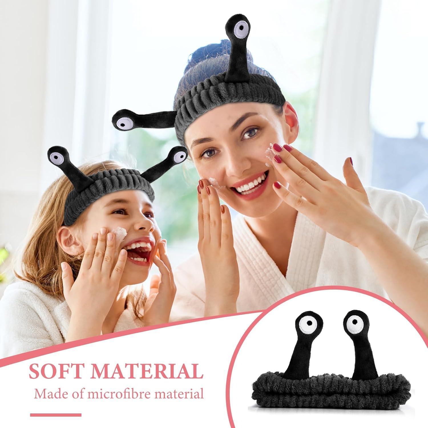 Diadema de Spa WLLHYF Negra Microfibra Suave para Maquillaje