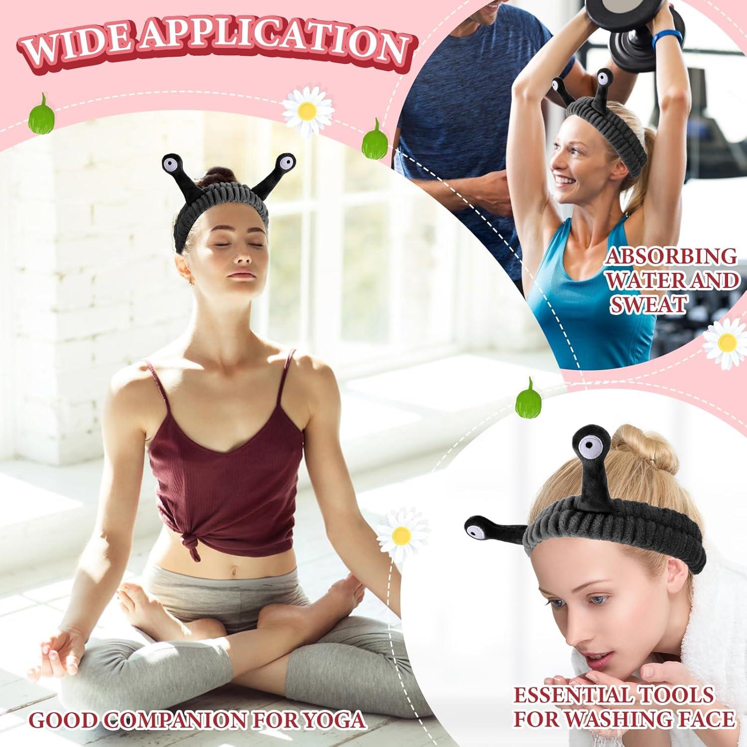 Diadema de Spa WLLHYF Negra Microfibra Suave para Maquillaje