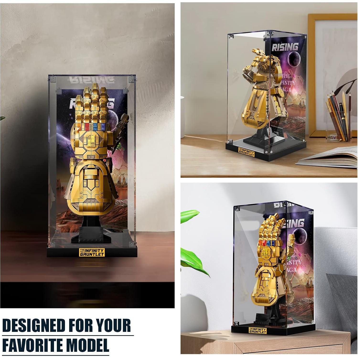 Caja de Exhibición Acrílica NAOCARD para Lego 76191 Guante