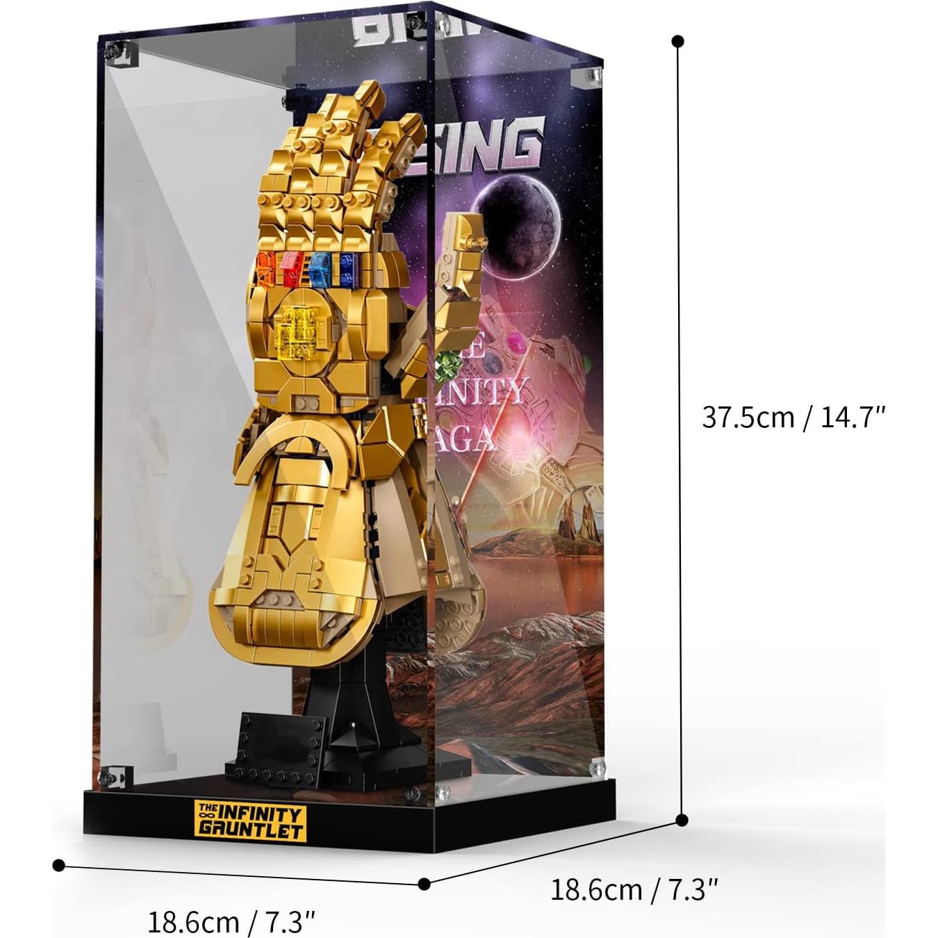 Caja de Exhibición Acrílica NAOCARD para Lego 76191 Guante