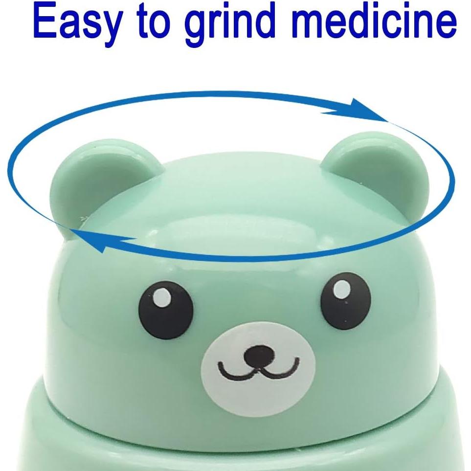 Triturador de Píldoras CoaGu Bear Verde - Polvo Fino FDA