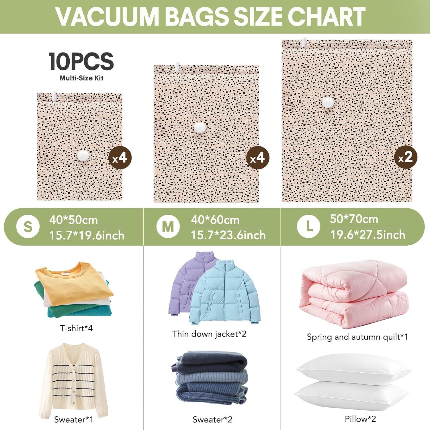 Paquete de 10 Bolsas de Almacenamiento al Vacío Hatisan