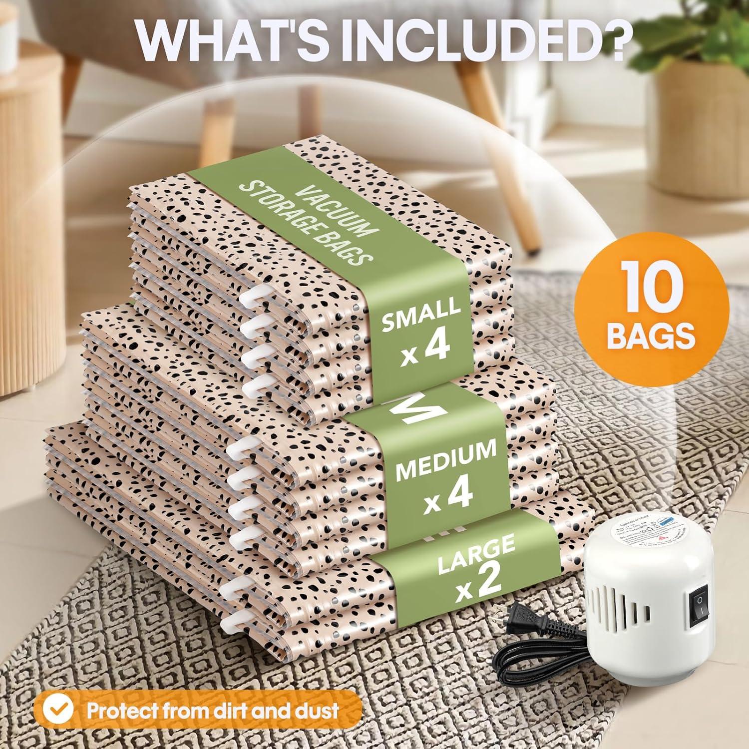 Paquete de 10 Bolsas de Almacenamiento al Vacío Hatisan