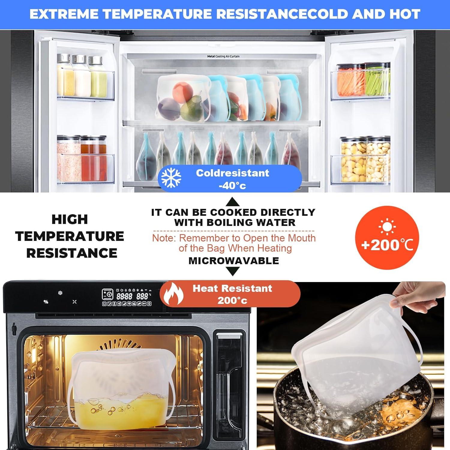 Bolsas de Almacenamiento de Silicona Reutilizables Cljlixcy 2 PCS