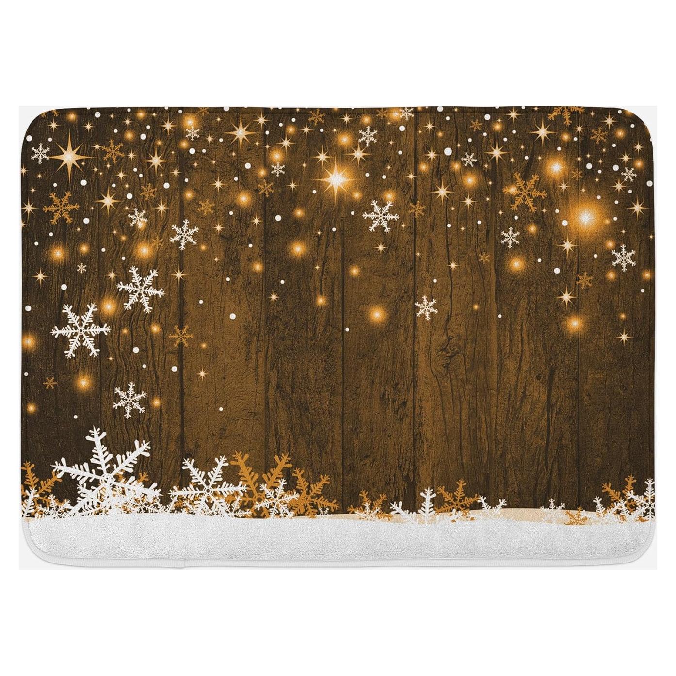 Alfombra de Baño Ambesonne Navidad 76.5x50.8 cm Antideslizante