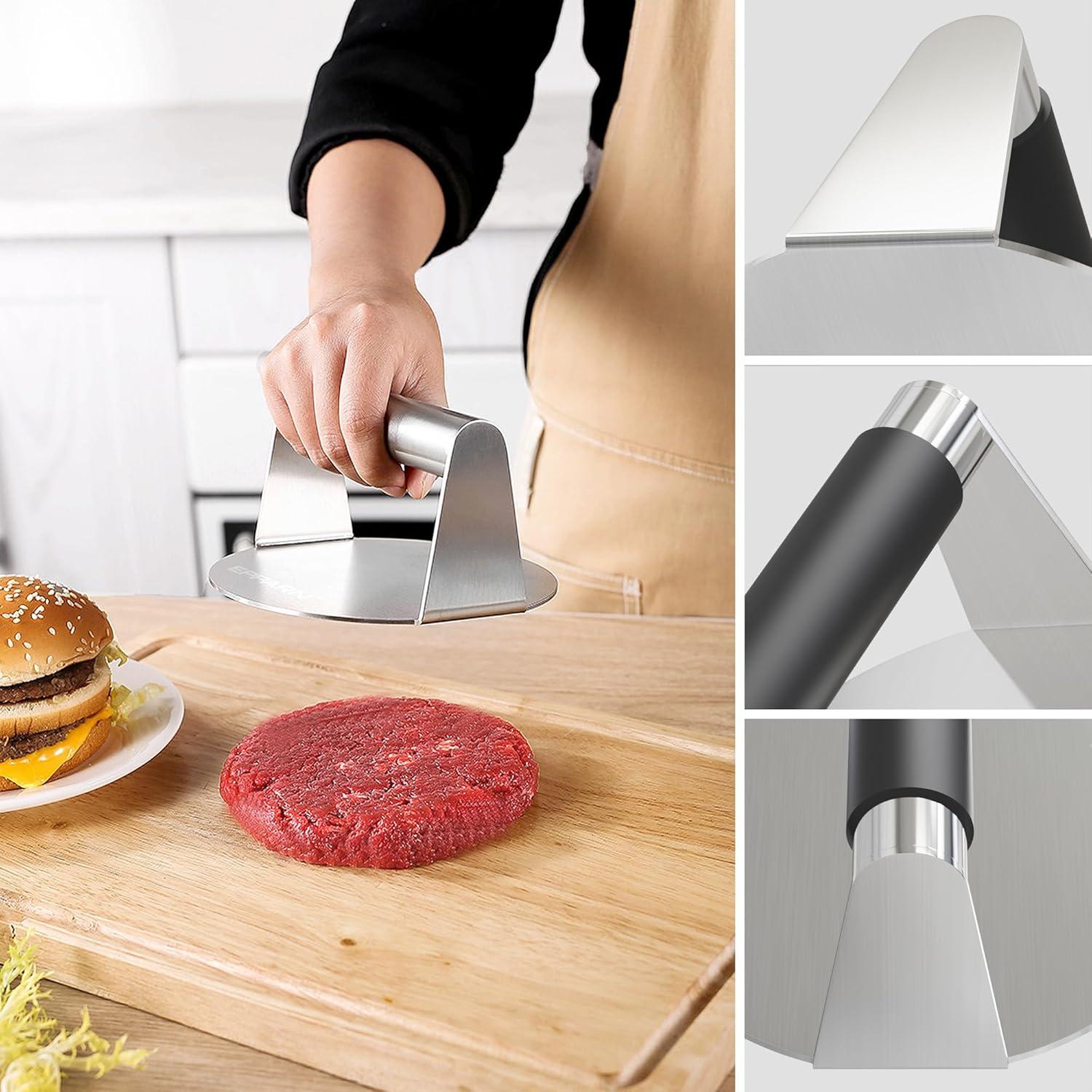 Prensa de Hamburguesas EPPARN 5.6" Acero Inoxidable Antideslizante