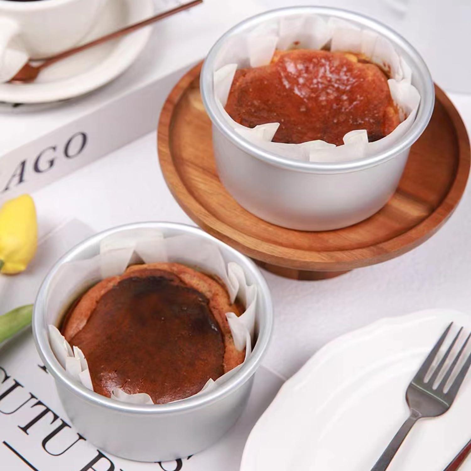 50 Forros de Papel Desechables para Pasteles Basque YJLMTCF 10.16 cm